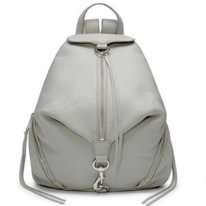 New $298 Rebecca Minkoff Julian Large Leather Backpack in Perla Bag Handbag